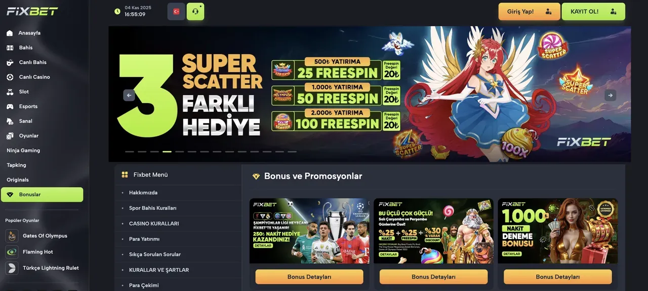 Fixbet casino bonusları ve özel teklifler